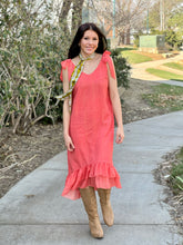 Load image into Gallery viewer, FRANKIE TIED UP MIDI DRESS