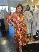 Load image into Gallery viewer, ADRIENNE RED SWIRL DRESS