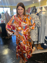 Load image into Gallery viewer, ADRIENNE RED SWIRL DRESS