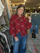 Load image into Gallery viewer, CRANBERRY LATTICE BLOUSE
