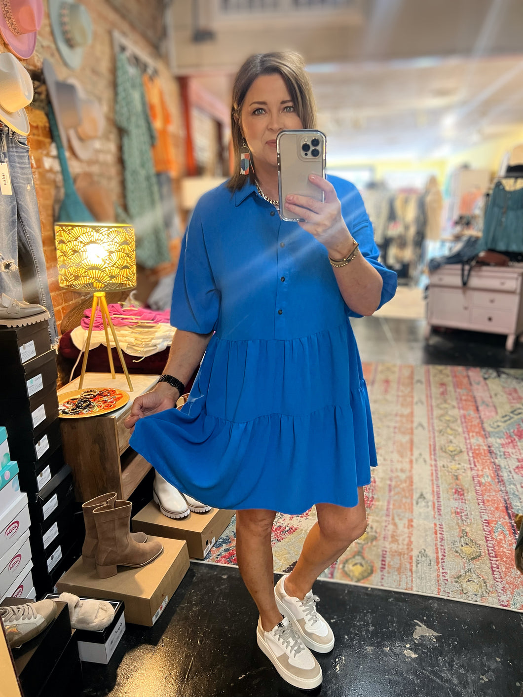 BRIGHT BLUE DRESS