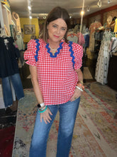 Load image into Gallery viewer, RED GINGHAM CHECK TOP
