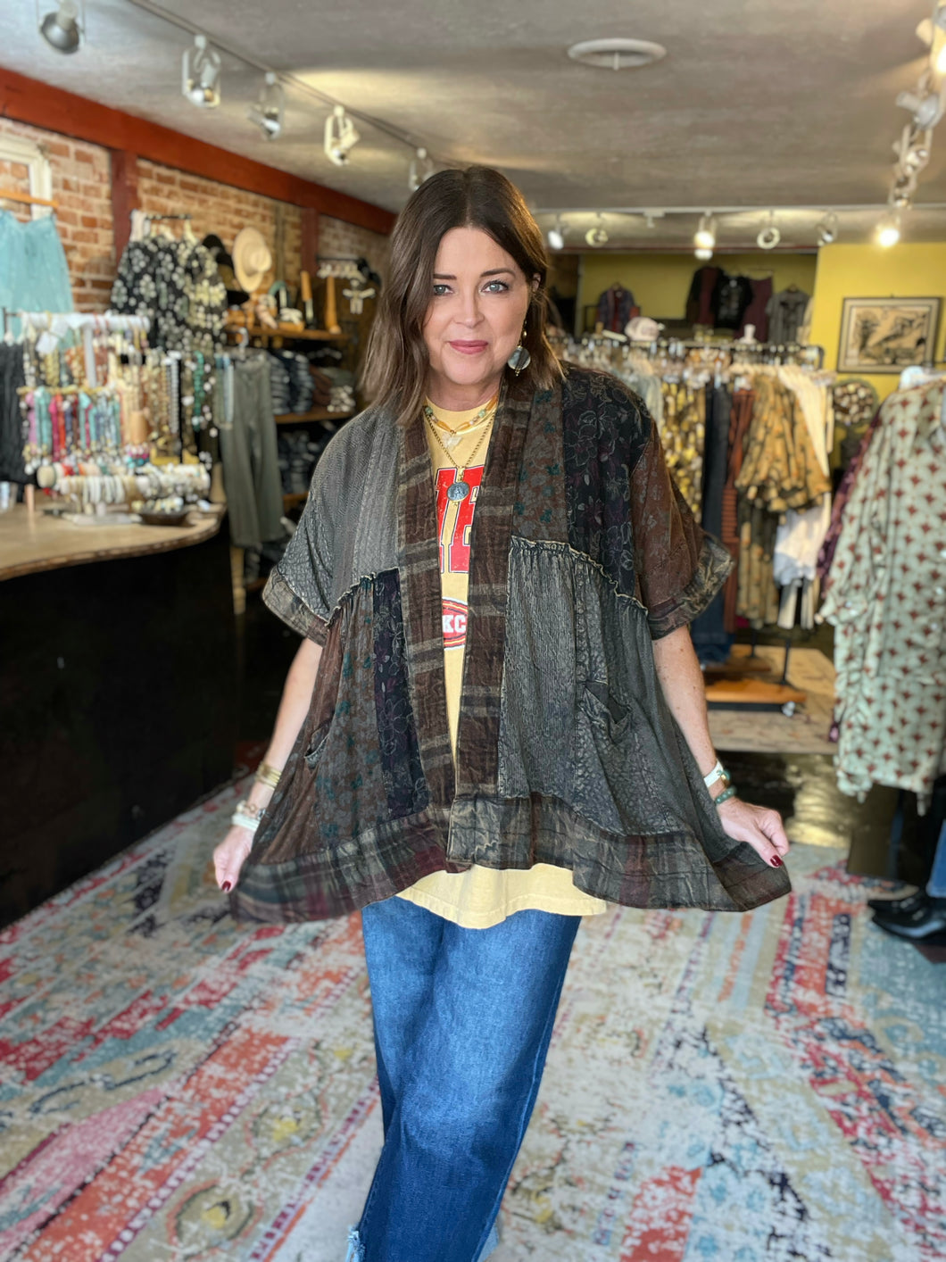 AMBER PATCHWORK CARDIGAN
