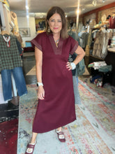 Load image into Gallery viewer, BURGUNDY DRESS
