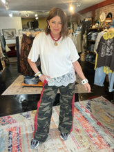 Load image into Gallery viewer, CAMO RED STRIPE DENIM
