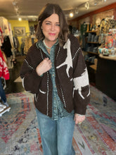 Load image into Gallery viewer, APPALOOSA CHOCOLATE CARDIGAN
