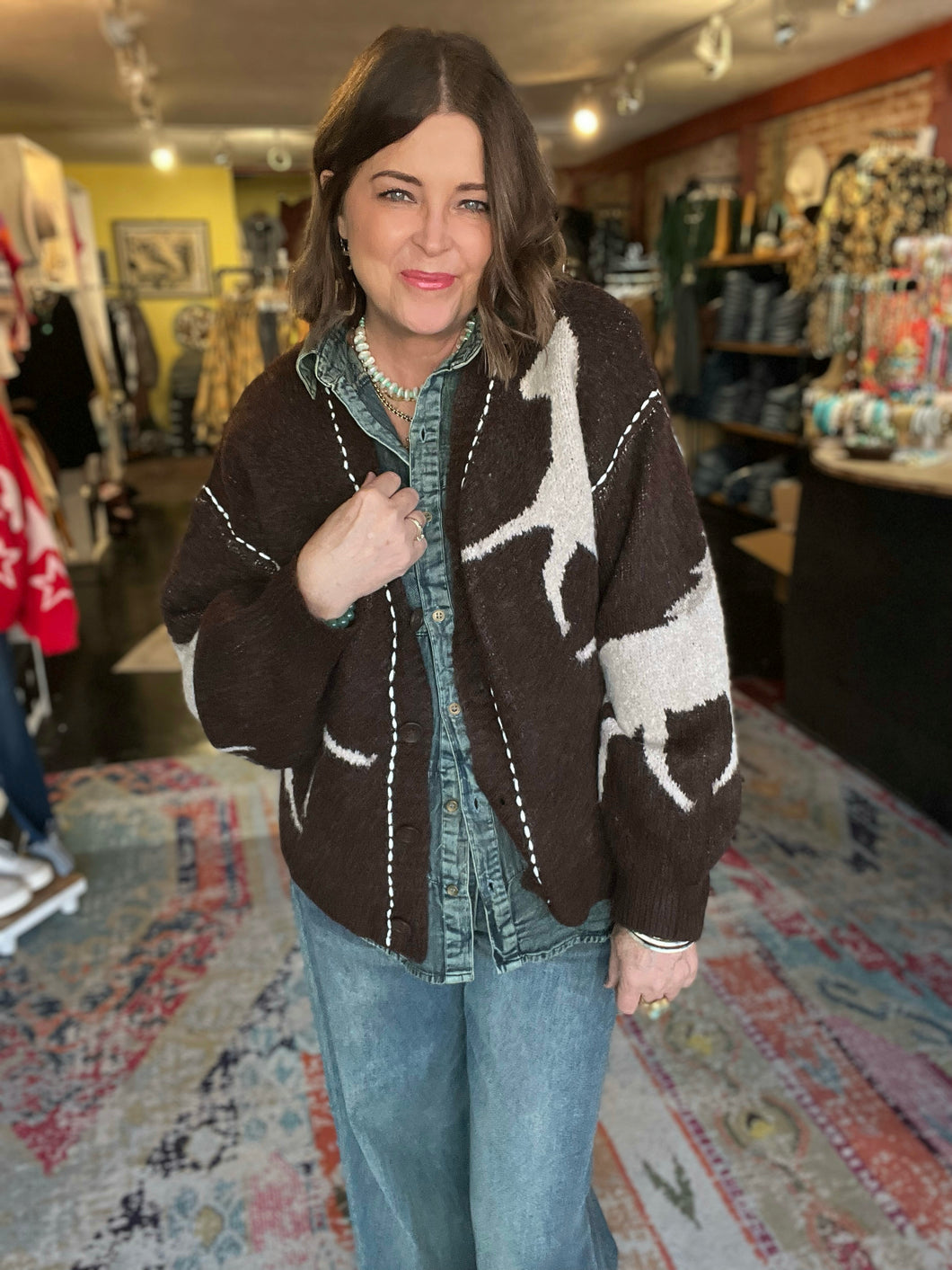 APPALOOSA CHOCOLATE CARDIGAN