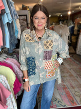 Load image into Gallery viewer, JADED GYPSY PATCHWORK SHIRT
