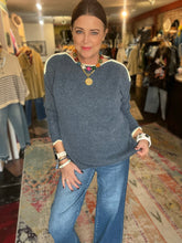 Load image into Gallery viewer, VARSITY BLUE SWEATER
