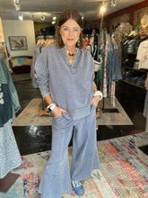 Load image into Gallery viewer, VINTAGE FADED BLUE RIBBED PANT
