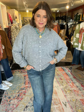 Load image into Gallery viewer, HEATHER GRAY PIPER CARDIGAN

