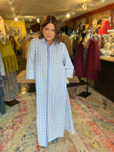 Load image into Gallery viewer, BLUE CHECK MAXI DRESS
