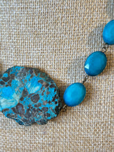 Load image into Gallery viewer, TURQUOISE BLUE CRYSTAL WITH JASPER NECKLACE
