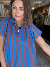 Load image into Gallery viewer, ROYAL STRIPE DRESS
