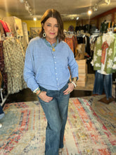 Load image into Gallery viewer, LIGHT BLUE PIPER CARDIGAN
