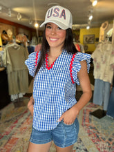 Load image into Gallery viewer, ROYAL GINGHAM CHECK TOP
