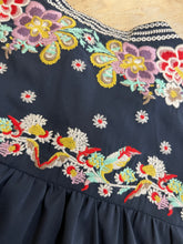 Load image into Gallery viewer, ZARA EMBROIDERY BLACK TOP
