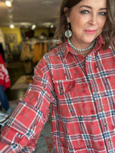 Load image into Gallery viewer, BOHO RED PLAID TOP
