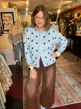 Load image into Gallery viewer, LIGHT BLUE POLKA DOT CARDIGAN
