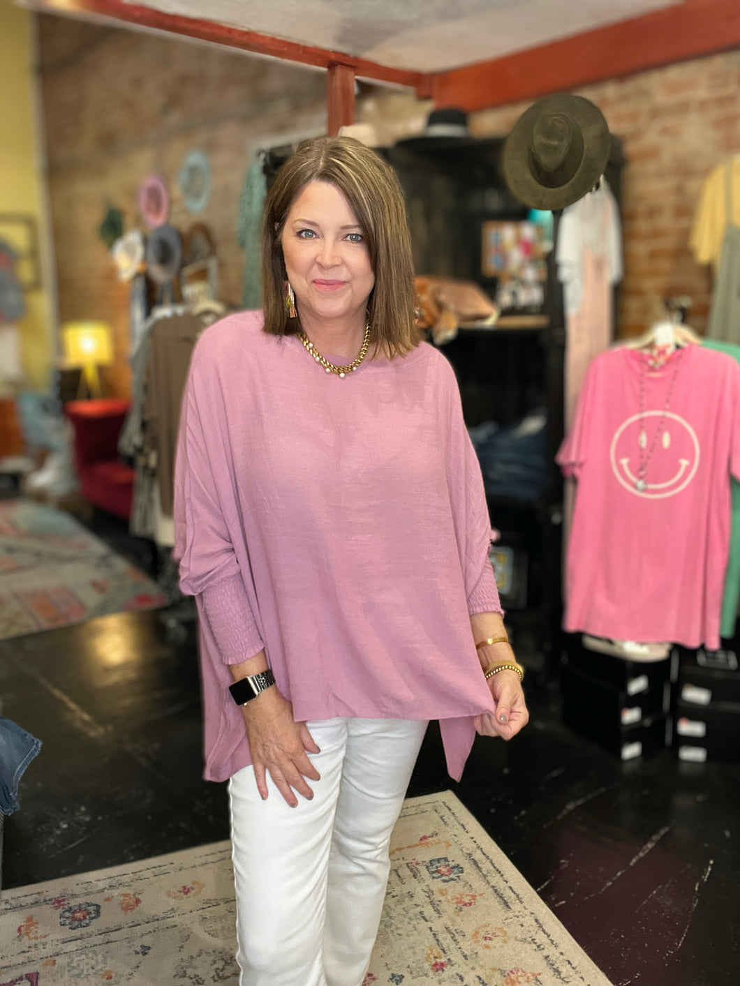 LAVENDER BUTTERFLY TUNIC
