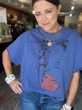 Load image into Gallery viewer, HOLD YER HORSES INDIGO TEE
