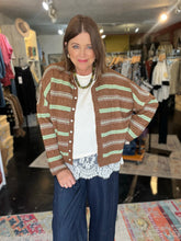 Load image into Gallery viewer, BROWN/GREEN PIPER CARDIGAN
