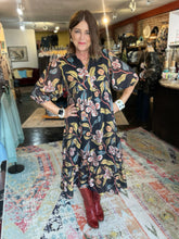 Load image into Gallery viewer, BLACK MIX PRINT DRESS
