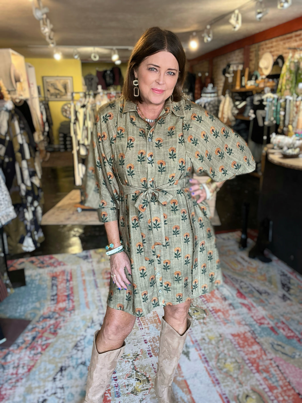 WILLOW GREEN DRESS