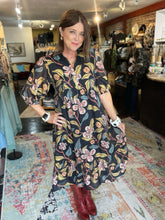 Load image into Gallery viewer, BLACK MIX PRINT DRESS
