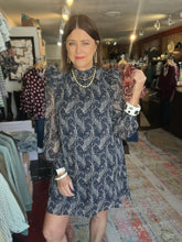 Load image into Gallery viewer, CHARCOAL PAISLEY DRESS

