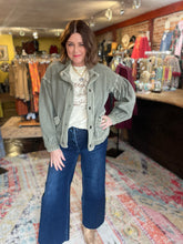 Load image into Gallery viewer, FADED OLIVE CARDIGAN
