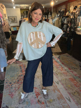 Load image into Gallery viewer, VINTAGE AQUA BLUE PEACE TOP
