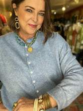 Load image into Gallery viewer, LIGHT BLUE PIPER CARDIGAN
