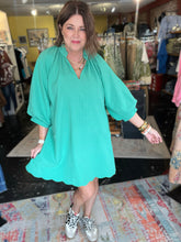 Load image into Gallery viewer, KELLY GREEN SWING DRESS
