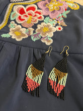 Load image into Gallery viewer, LENNON BEADED BLACK EARRINGS
