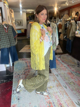 Load image into Gallery viewer, TERRY STRIPED MUSTARD PANT
