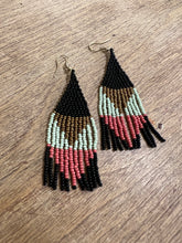 Load image into Gallery viewer, LENNON BEADED BLACK EARRINGS
