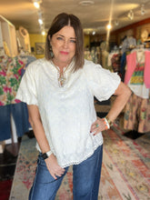 Load image into Gallery viewer, CREAM EMBROIDERED TOP
