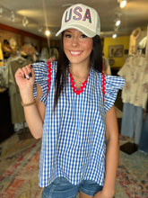 Load image into Gallery viewer, ROYAL GINGHAM CHECK TOP
