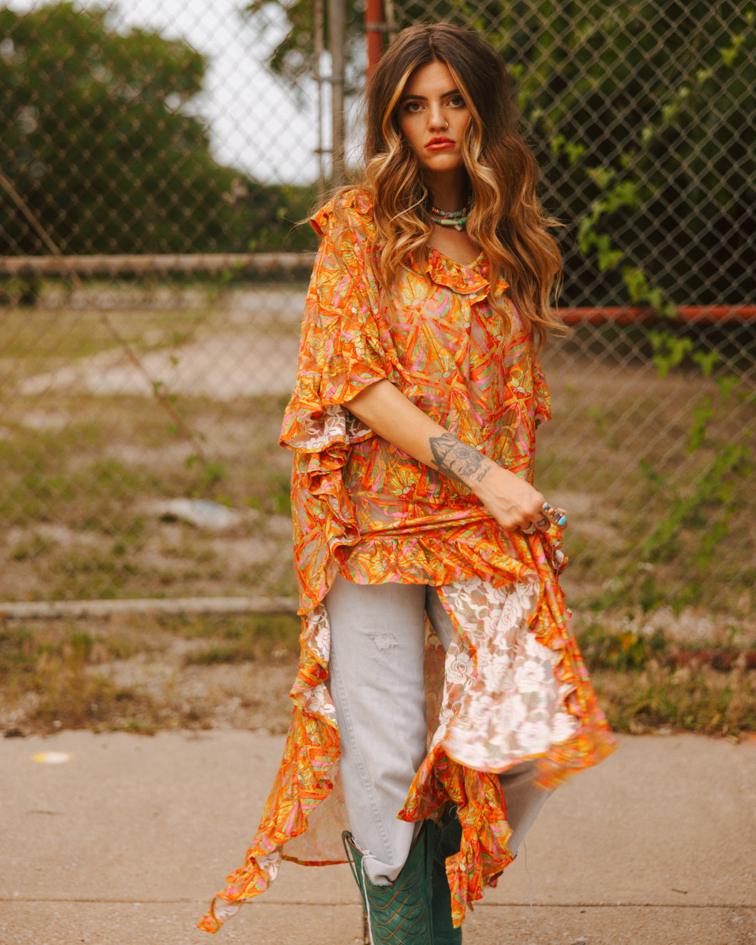 LOTUS FLORAL TUNIC