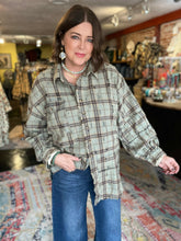 Load image into Gallery viewer, DUSTY SAGE PLAID TOP
