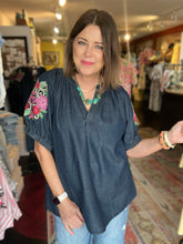 Load image into Gallery viewer, WREN DARK DENIM TOP
