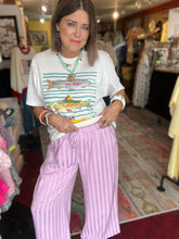 Load image into Gallery viewer, 2 TONE PINK STRIPE PANTS

