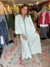 Load image into Gallery viewer, SAGE &amp; CREAM STRIPE MAXI DRESS
