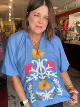 Load image into Gallery viewer, SKY BLUE APPLIQUÉ TOP
