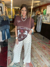 Load image into Gallery viewer, CREAM &amp; CHOCOLATE POLKA DOT PANTS
