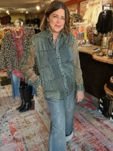 Load image into Gallery viewer, PATCHWORK DENIM SHIRT
