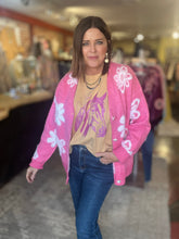 Load image into Gallery viewer, PINK DAISY CARDIGAN
