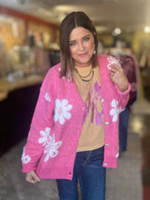 Load image into Gallery viewer, PINK DAISY CARDIGAN
