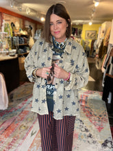 Load image into Gallery viewer, JADED GYPSY NAVY STAR BLOUSE
